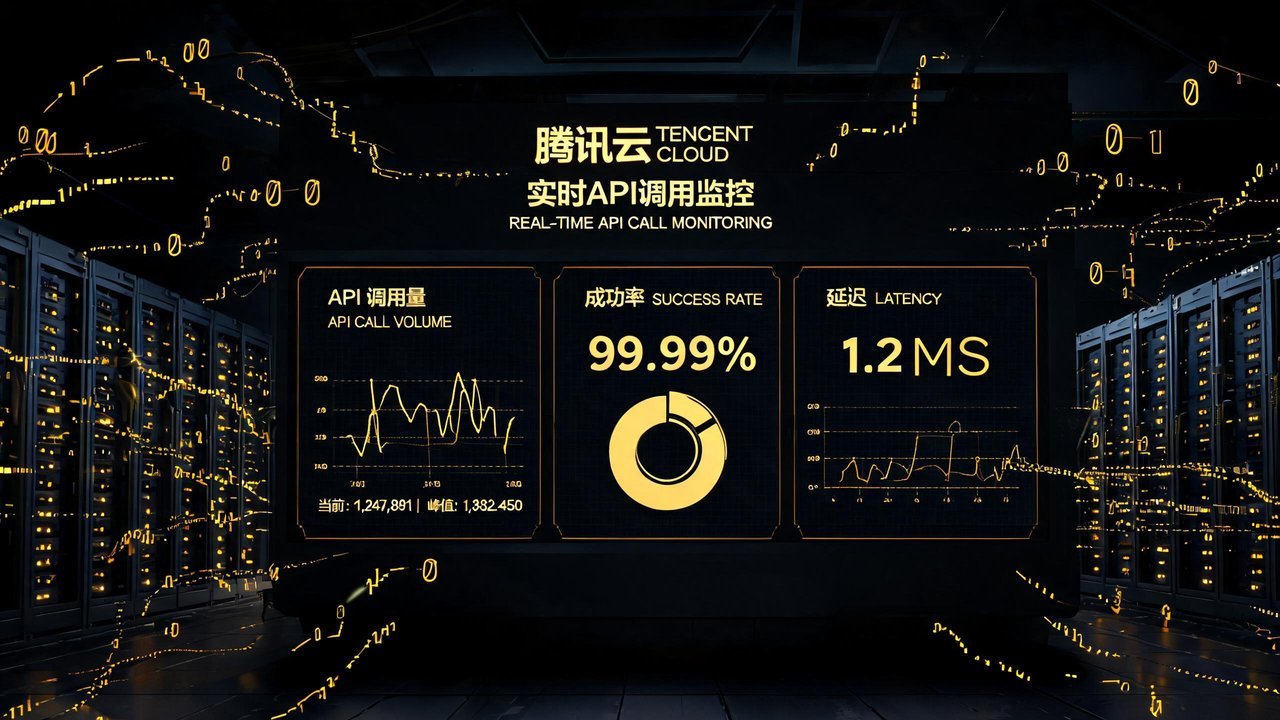 Chinese AI data center with real-time API statistics
