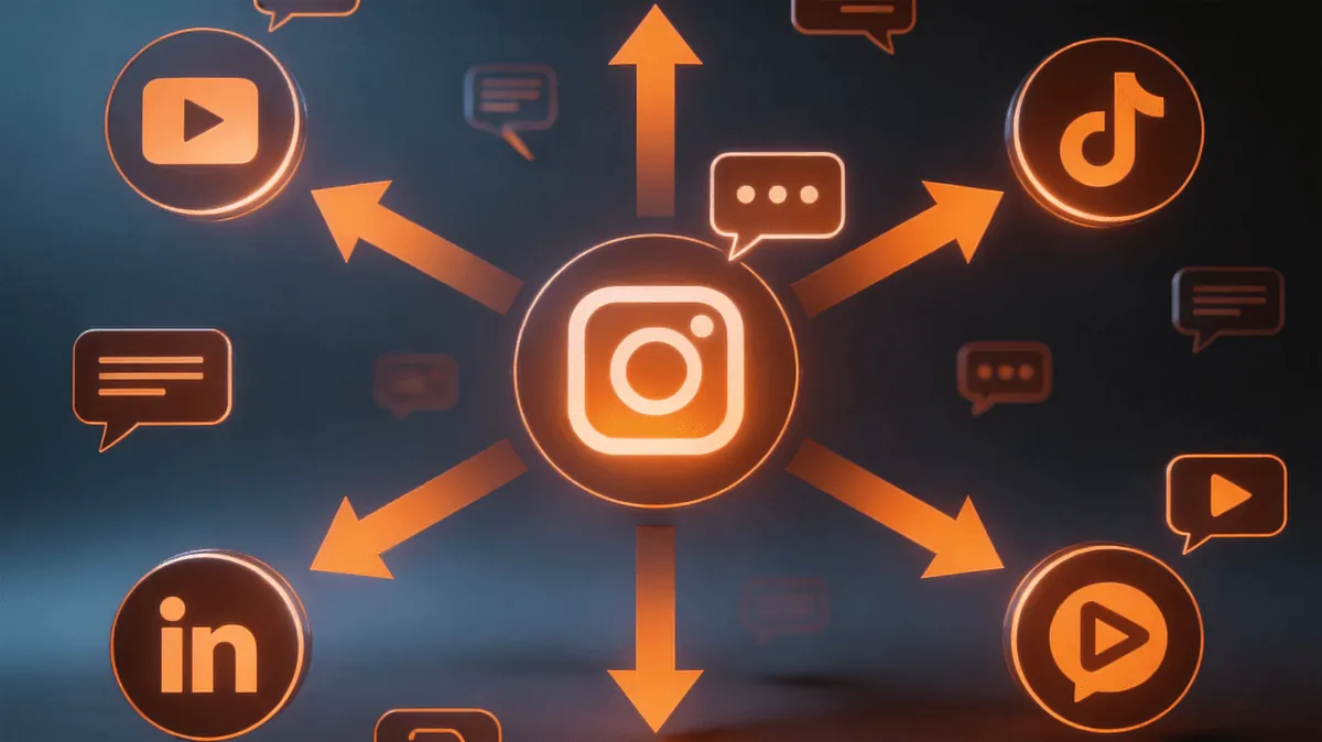 Multi-platform social media auto-distribution workflow