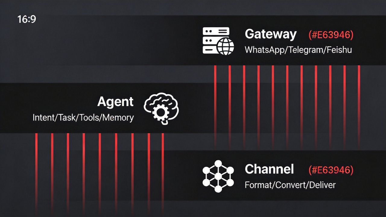 Gateway-Agent-Channel 三层架构